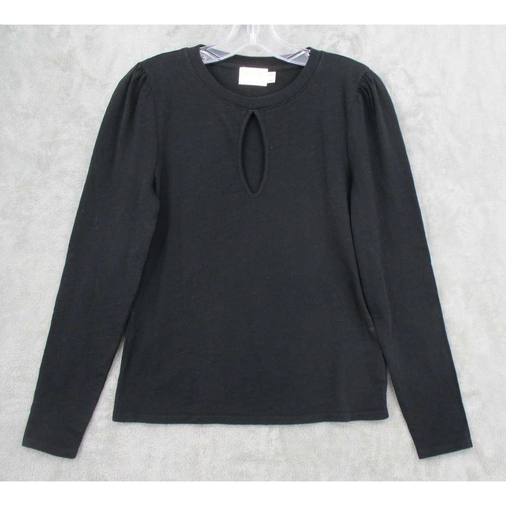 Nation‎ LTD Shirt Womens Small Keyhole Neckline Puff Sleeve Lightweight Dania